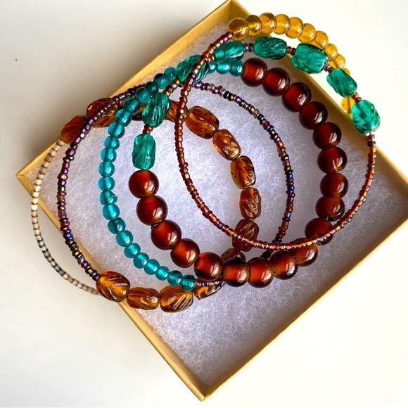 Jewelry - Boho Hippie Beaded Stretchy Wrap Bracelet